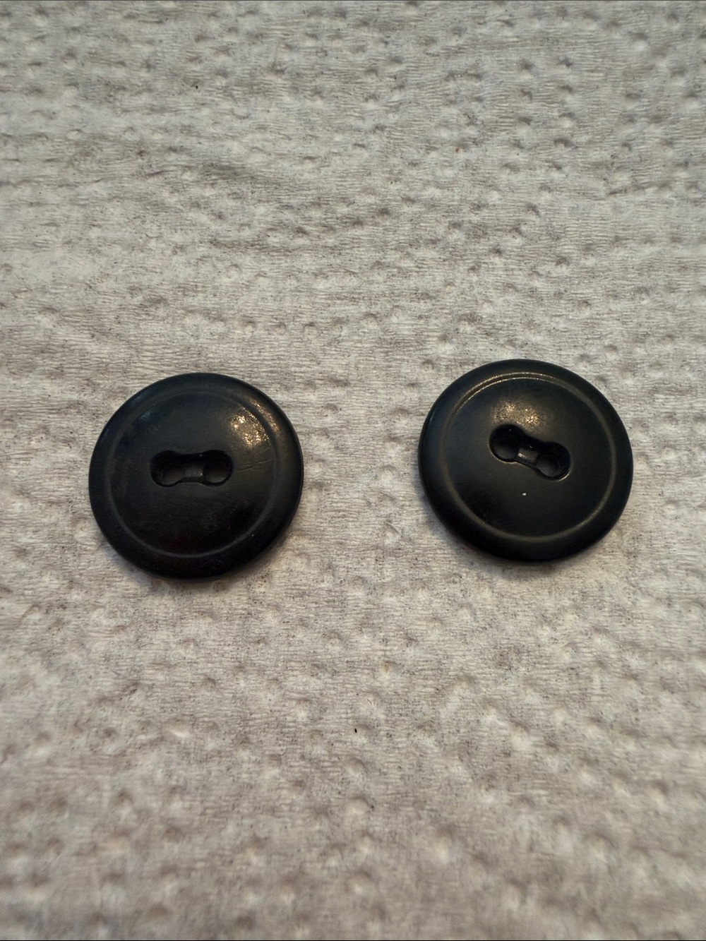 Classic Black Men's Two-Hole Buttons - Pack of 2